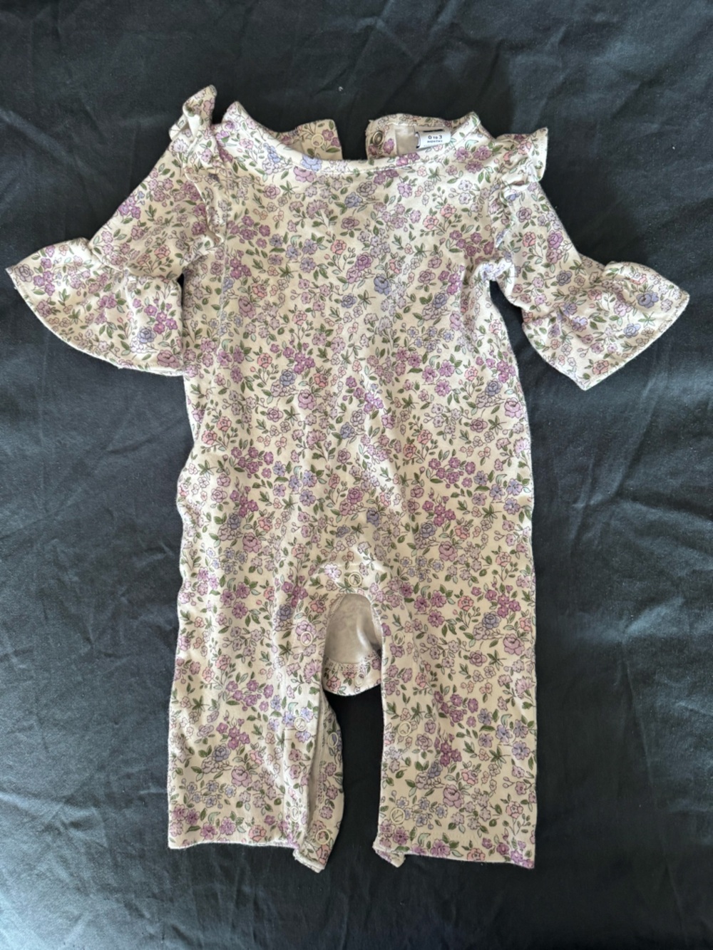 Janie and Jack Lavender floral romper